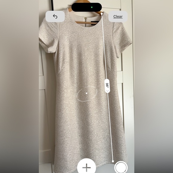 Scarlett brand white shimmer short sleeve dress size 4 white gold bridal bride - Picture 5 of 5